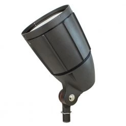30-Watt Bronze Outdoor Integrated LED Landscape Weatherproof Bullet Flood Light with Adjustable Mounting Bracket by Newhouse Lighting