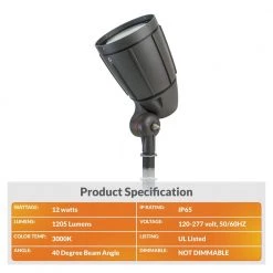 12W 1205-Lumen 120-277 Volt Bronze Non-Dimmable Integrated Outdoor LED Weatherproof Bullet Flood Light and Mount by Newhouse Lighting -Heath Zenith Shop bronze newhouse lighting landscape flood lights blf12brz 40 1000