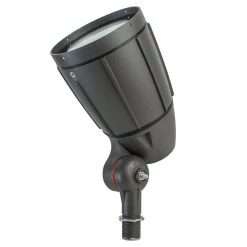 12W 1205-Lumen 120-277 Volt Bronze Non-Dimmable Integrated Outdoor LED Weatherproof Bullet Flood Light and Mount by Newhouse Lighting