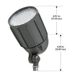 30W 3600-Lumen 120-277 Volt Bronze Non-Dimmable Integrated Outdoor LED Weatherproof Bullet Flood Light and Mount by Newhouse Lighting -Heath Zenith Shop bronze newhouse lighting landscape flood lights v5blf30brz 40 1000