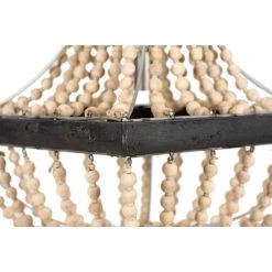 1-Light Wood Beaded Hanging Pendant Light by 3R Studios -Heath Zenith Shop brown 3r studios chandeliers ec0159 4f 1000