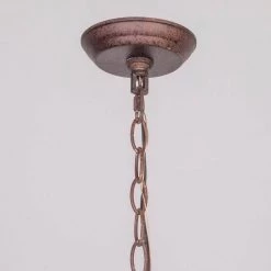 4-Light Brown Vintage Wood Bead Chandelier by matrix decor -Heath Zenith Shop brown matrix decor chandeliers md2252 4ab110v 44 1000