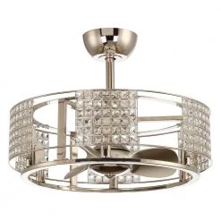 24.2 in. Indoor Brushed Nickel Caged Ceiling Fan with Remote Control by matrix decor -Heath Zenith Shop brushed nickel matrix decor ceiling fans with lights md f8245110v 1d 1000