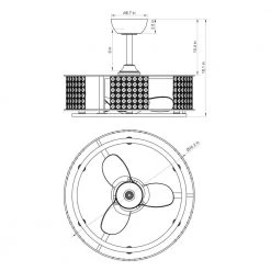 24.2 in. Indoor Brushed Nickel Caged Ceiling Fan with Remote Control by matrix decor -Heath Zenith Shop brushed nickel matrix decor ceiling fans with lights md f8245110v 40 1000