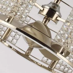 24.2 in. Indoor Brushed Nickel Caged Ceiling Fan with Remote Control by matrix decor -Heath Zenith Shop brushed nickel matrix decor ceiling fans with lights md f8245110v 44 1000