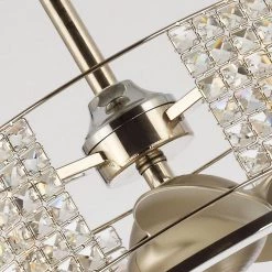 24.2 in. Indoor Brushed Nickel Caged Ceiling Fan with Remote Control by matrix decor -Heath Zenith Shop brushed nickel matrix decor ceiling fans with lights md f8245110v 4f 1000