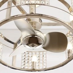 24.2 in. Indoor Brushed Nickel Caged Ceiling Fan with Remote Control by matrix decor -Heath Zenith Shop brushed nickel matrix decor ceiling fans with lights md f8245110v 66 1000