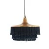 1-Light Charcoal Grey Pendant Light with Fringe Shade by 3R Studios -Heath Zenith Shop charcoal 3r studios chandeliers df2199 64 1000