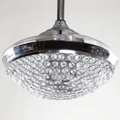 36 in. Indoor Chrome Crystal Ceiling Fan with Light and Remote Control by matrix decor -Heath Zenith Shop chrome matrix decor ceiling fans with lights md f3503110v 1f 1000