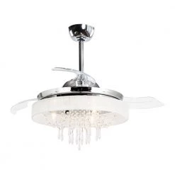 42 in. LED Indoor Chrome Ceiling Fan with Light Kit and Remote Control by matrix decor 9 42 in. LED Indoor Chrome Ceiling Fan with Light Kit and Remote Control by matrix decor -Heath Zenith Shop chrome matrix decor ceiling fans with lights md f4711110v c3 1000