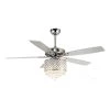 52 in. Indoor Chrome Crystal Chandelier Ceiling Fan with Light and Remote Control by matrix decor -Heath Zenith Shop chrome matrix decor ceiling fans with lights md f6214110v 64 1000