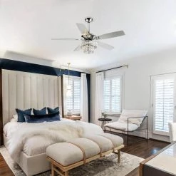 Heath Zenith Shop -Heath Zenith Shop chrome matrix decor ceiling fans with lights md f6215110v e1 1000