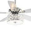 52 in. Indoor Chrome Crystal Chandelier Ceiling Fan with Light and Remote Control by matrix decor -Heath Zenith Shop chrome matrix decor ceiling fans with lights md f6217110v 64 1000