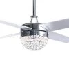 48 in. Indoor Chrome Crystal Ceiling Fan with Light and Remote Control by matrix decor 2 48 in. Indoor Chrome Crystal Ceiling Fan with Light and Remote Control by matrix decor -Heath Zenith Shop chrome matrix decor ceiling fans with lights md f6223110v 64 1000