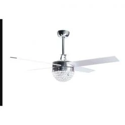 48 in. Indoor Chrome Crystal Ceiling Fan with Light and Remote Control by matrix decor -Heath Zenith Shop chrome matrix decor ceiling fans with lights md f6223110v c3 1000