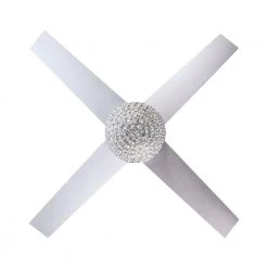 48 in. Indoor Chrome Crystal Ceiling Fan with Light and Remote Control by matrix decor -Heath Zenith Shop chrome matrix decor ceiling fans with lights md f6223110v fa 1000