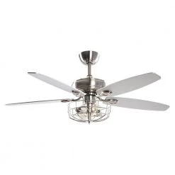 52 in. Chrome Ceiling Fan with Light and Remote Control by matrix decor -Heath Zenith Shop chrome matrix decor ceiling fans with lights md f6236110v 1f 1000