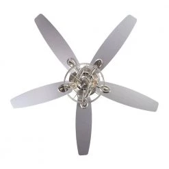 52 in. Chrome Ceiling Fan with Light and Remote Control by matrix decor -Heath Zenith Shop chrome matrix decor ceiling fans with lights md f6236110v 76 1000