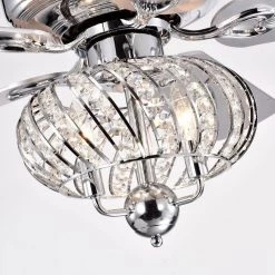 50 in. Indoor Chrome Down Rod Mounted Ceiling Fan with Light with Remote Control by matrix decor -Heath Zenith Shop chrome matrix decor ceiling fans with lights md f6296110v 1f 1000