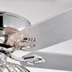 50 in. Indoor Chrome Down Rod Mounted Ceiling Fan with Light with Remote Control by matrix decor -Heath Zenith Shop chrome matrix decor ceiling fans with lights md f6296110v fa 1000