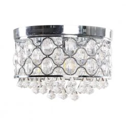 13.75 in. 3-Light Crystal Chrome Flush Mount by matrix decor -Heath Zenith Shop chrome matrix decor flush mount lights md c2262110v 1f 1000