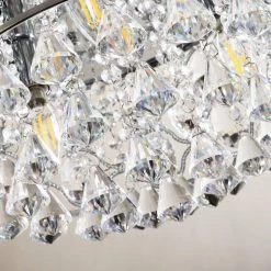 13.75 in. 3-Light Crystal Chrome Flush Mount by matrix decor -Heath Zenith Shop chrome matrix decor flush mount lights md c2262110v fa 1000