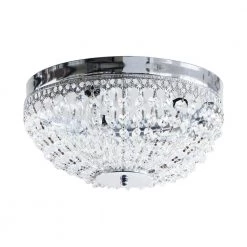 13.75 in. 3-Light Crystal Chrome Flush Mount by matrix decor