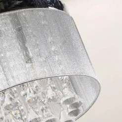 13.75 in. 3-Light Crystal Chrome Flush Mount by matrix decor 11 13.75 in. 3-Light Crystal Chrome Flush Mount by matrix decor -Heath Zenith Shop chrome matrix decor flush mount lights md c2266110v 1f 1000