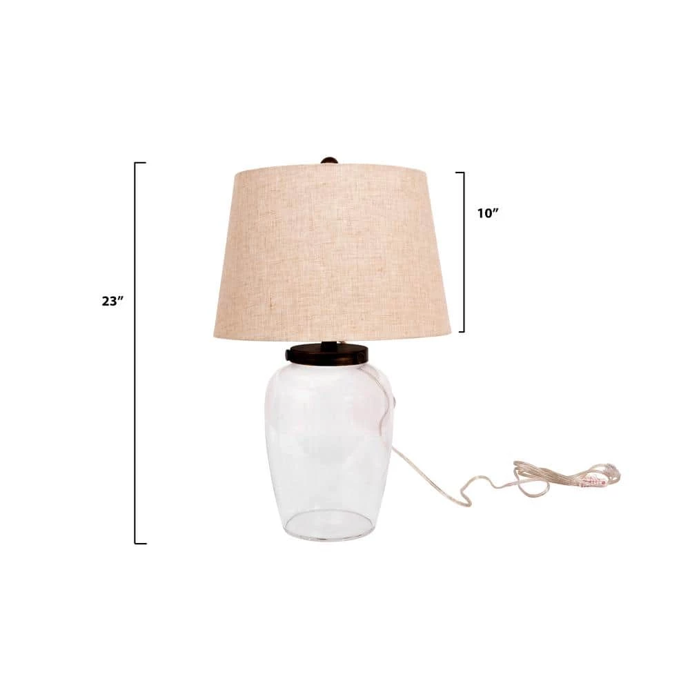 24 in. Clear Table Lamp with Fillable Base by 3R Studios 9 24 in. Clear Table Lamp with Fillable Base by 3R Studios - Image 7