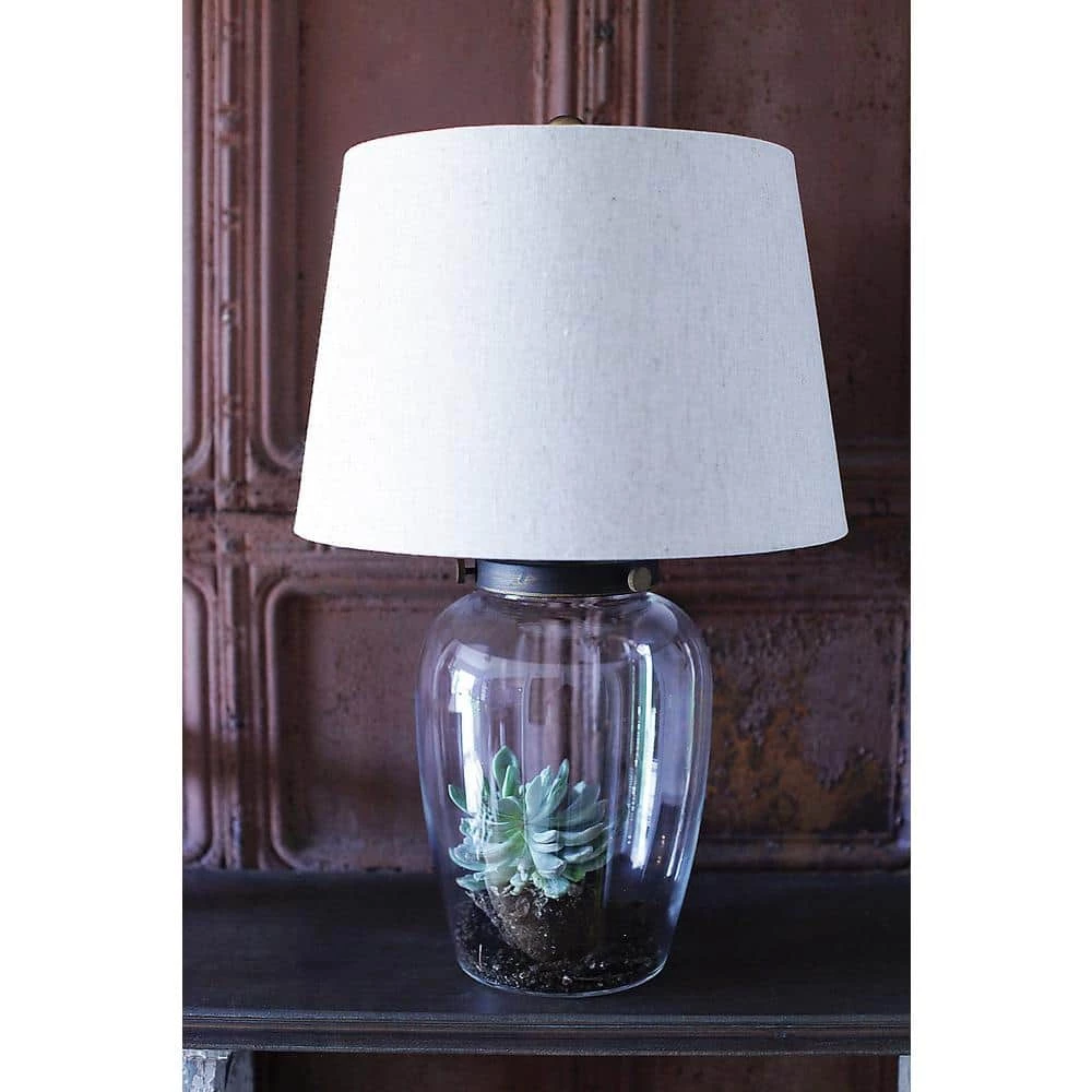 24 in. Clear Table Lamp with Fillable Base by 3R Studios 7 24 in. Clear Table Lamp with Fillable Base by 3R Studios - Image 5