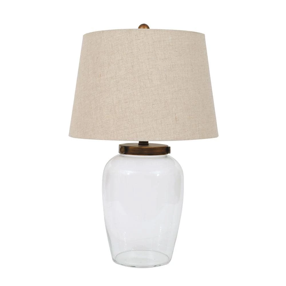 24 in. Clear Table Lamp with Fillable Base by 3R Studios 3 24 in. Clear Table Lamp with Fillable Base by 3R Studios
