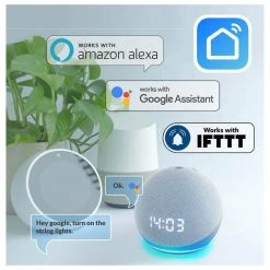 Outdoor 48 ft. Plug-In Edison Bulb LED Smart App-Enabled String Light, Dimmable, E26,2700K, 16-Light Bulbs Included by Newhouse Lighting -Heath Zenith Shop clear newhouse lighting string lights smstring15 1f 1000