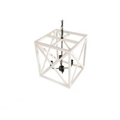 4-Light Cream Pendant Light with Wood Shade by 3R Studios -Heath Zenith Shop cream 3r studios chandeliers ec0169 1f 1000