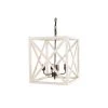 4-Light Cream Pendant Light with Wood Shade by 3R Studios -Heath Zenith Shop cream 3r studios chandeliers ec0169 64 1000