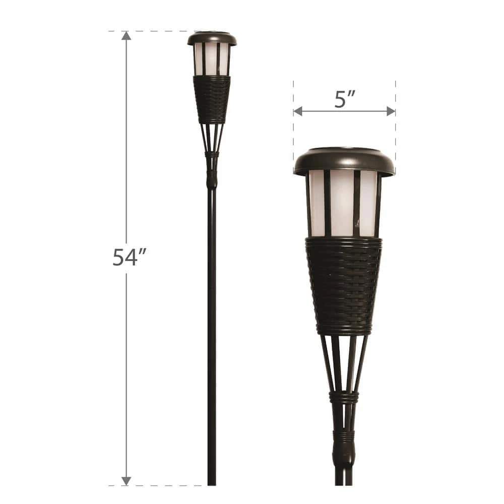 Dark Chocolate LED Solar Flame Torch with Weatherproof Dusk-to-Dawn, Realistic Dancing Flickering Flame (2-Pack) by Newhouse Lighting 5 Dark Chocolate LED Solar Flame Torch with Weatherproof Dusk-to-Dawn, Realistic Dancing Flickering Flame (2-Pack) by Newhouse Lighting - Image 3