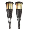 Dark Chocolate LED Solar Flame Torch with Weatherproof Dusk-to-Dawn, Realistic Dancing Flickering Flame (2-Pack) by Newhouse Lighting -Heath Zenith Shop dark chocolate newhouse lighting outdoor specialty lighting fltorch2 b 64 1000