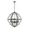 6-Light Distressed Black and Brushed Wood Chandelier by matrix decor -Heath Zenith Shop distressed black matrix decor chandeliers md2260 6bz110v 64 1000