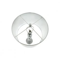 32.75 in. Silver Metal and Glass Table Lamp with Linen Shade by 3R Studios -Heath Zenith Shop gold 3r studios table lamps ec0339 44 1000