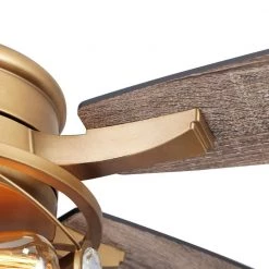 52 in. Indoor Gold Ceiling Fan with Remote Control by matrix decor -Heath Zenith Shop gold matrix decor ceiling fans with lights md f6339110v 1f 1000