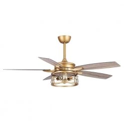 52 in. Indoor Gold Ceiling Fan with Remote Control by matrix decor -Heath Zenith Shop gold matrix decor ceiling fans with lights md f6339110v a0 1000