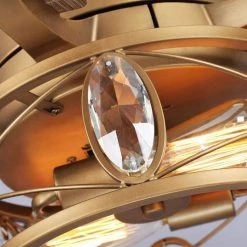 52 in. Indoor Gold Ceiling Fan with Remote Control by matrix decor -Heath Zenith Shop gold matrix decor ceiling fans with lights md f6339110v d4 1000