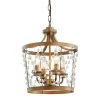 4-Light Vintage Gold Chandelier with Crystal Beads Shade by matrix decor -Heath Zenith Shop gold matrix decor chandeliers md hlh 27118 4b 64 1000