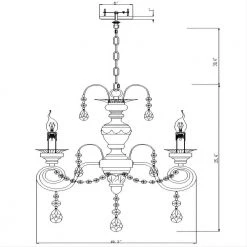 5-Light Golden Vintage Candle Chandelier by matrix decor -Heath Zenith Shop golden matrix decor chandeliers md bb8801 5110v 40 1000