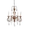 5-Light Golden Vintage Candle Chandelier by matrix decor