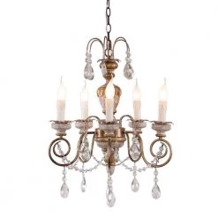 5-Light Golden Vintage Candle Chandelier by matrix decor -Heath Zenith Shop golden matrix decor chandeliers md bb8801 5110v c3 1000