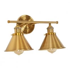 2-Light Golden Sconce Wall Light by matrix decor -Heath Zenith Shop golden matrix decor wall sconces mdbh11809 2110v 4f 1000