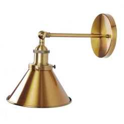 1-Light Golden Sconce Wall Light by matrix decor