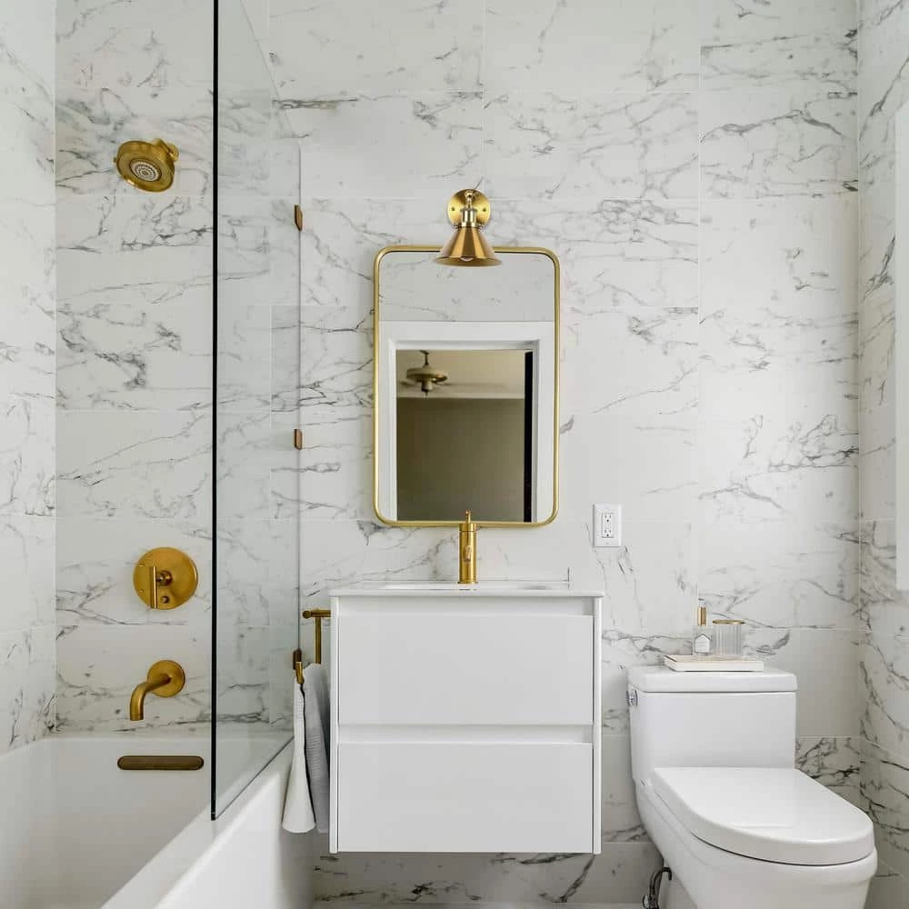 1-Light Golden Sconce Wall Light by matrix decor 3 1-Light Golden Sconce Wall Light by matrix decor - Image 2