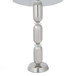 32.75 in. Gray Metal and Glass Table Lamp with Linen Shade by 3R Studios -Heath Zenith Shop gray 3r studios table lamps ec0341 44 1000