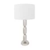 32.75 in. Gray Metal and Glass Table Lamp with Linen Shade by 3R Studios 2 32.75 in. Gray Metal and Glass Table Lamp with Linen Shade by 3R Studios -Heath Zenith Shop gray 3r studios table lamps ec0341 64 1000